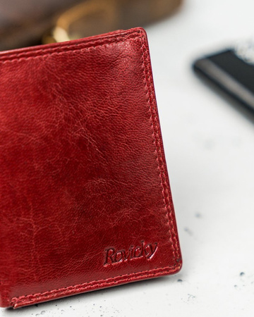 Porządny skórzany portfel etui na karty i dokumenty Rovicky® RFID