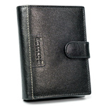 CZARNY SKÓRZANY PORTFEL MĘSKI DUŻY PIONOWY SKÓRA