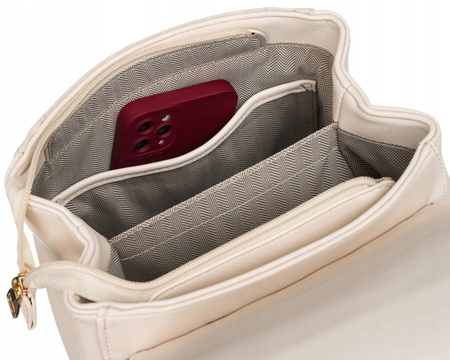 Mały plecak damski beżowy. Elegancki niczym torebka