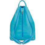 Niebieski damski plecak skórzany morski turkus miejski. Włoska skóra