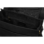 Listonoszka męska skórzana torba A4 - czarna