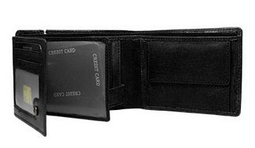 PORTFEL MĘSKI skóra RFID orzeł CZARNY