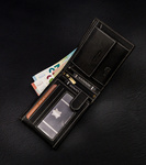 Cienki skórzany portfel męski RFID Buffalo Wild