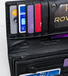 Duży portfel damski skóra lakierowana croco