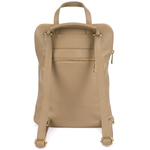 Beżowy skórzany plecak damski torba 2w1. Format A4.