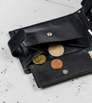 Duży, poziomy portfel za skóry naturalnej z zatrzaskiem, ochrona RFID — Cavaldi