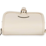 Mała Damska Torebka Skórzana Listonoszka Kremowa Ecru