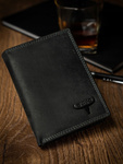 SKÓRZANY PORTFEL MĘSKI SKÓRA NATURALNA RFID STOP