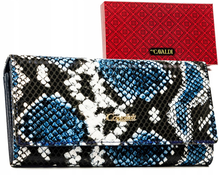 Modny elegancki portfel damski z klapką Cavaldi