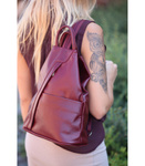 Niebieski damski plecak skórzany morski turkus miejski. Włoska skóra