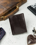 Mały porządny skórzany portfel męski Rovicky® RFID