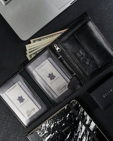 Duży portfel dla mężczyzny Cavaldi antykradzieżowy