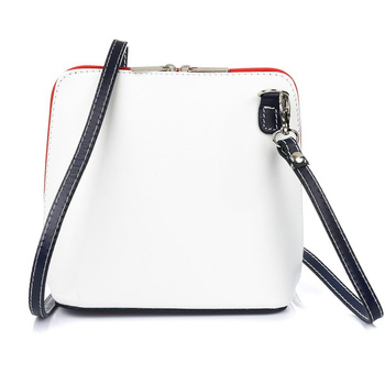 Biała listonoszka ze skóry licowej Vera Pelle