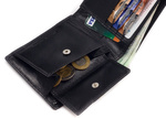 Klasyczny portfel męski ze skóry bydlęcej czarny