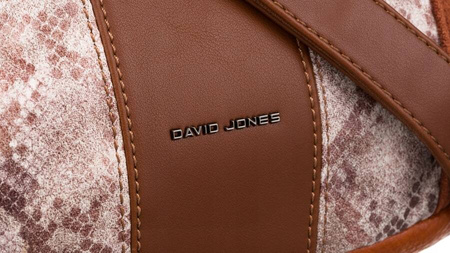 Torebka damska na ramię - listonoszka brąz camel David Jones
