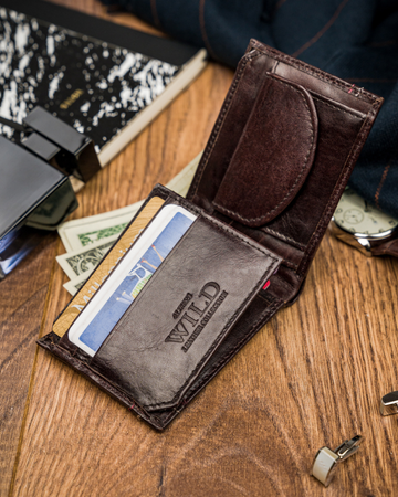 Portfel męski skórzany Always Wild® skóra na karty