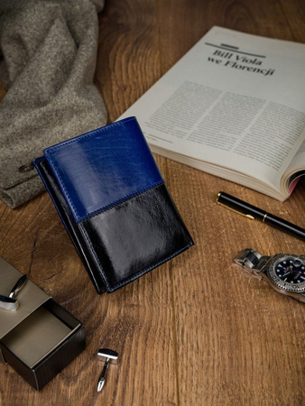 ROVICKY klasyczny portfel męski skórzany RFID stop