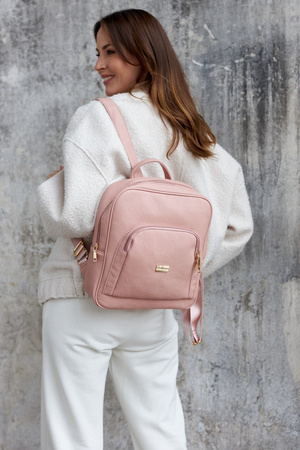 Różowy plecak damski miejski A4