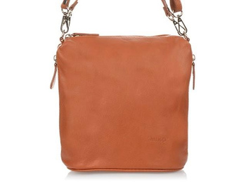 Camel Torebka Listonoszka Skórzana średniej wielkości