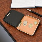 Podkówka banknotówka kwadratowa portfel skórzany