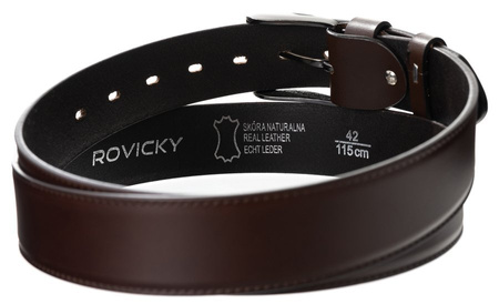 Skórzany pasek męski klamra klasyczna Rovicky
