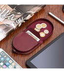 Męski Portfel Podkówka Skórzana. Burgund