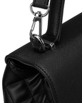 Modna damska listonoszka crossbody z rączką CZARNA torebka z ekoskóry