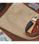 Duża BEŻOWA Torebka Skórzana Worek