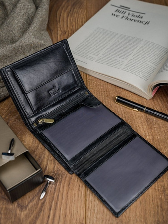 PORTFEL SKÓRZANY MĘSKI HQ RFID SKÓRA NATURALNA