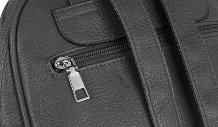 Plecak damski miejski A4. Szary z eko skóry.