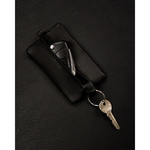 Skórzane etui na klucze kluczówka Czarna skóra naturalna