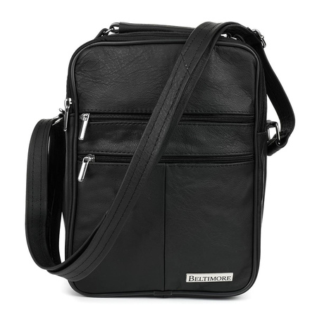 Męska torba skórzana raportówka poręczna czarna Beltimore G68