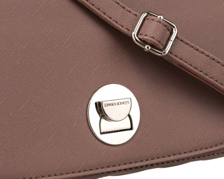 Modna damska listonoszka crossbody z rączką RÓŻOWA torebka z ekoskóry
