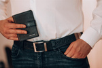 Męski portfel skórzany czarny klasyczny RFiD Beltimore P96