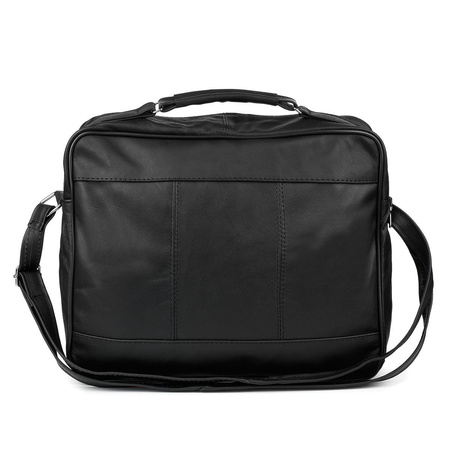 Duża męska skórzana czarna listonoszka Beltimore