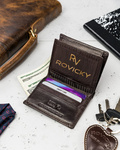 Mały porządny skórzany portfel męski Rovicky® RFID