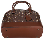 Zgrabny kuferek damski ze skóry ekologicznej we wzorki — David Jones