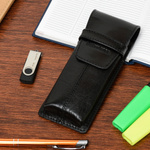 Czarne etui skórzane długopisy pióra Beltimore