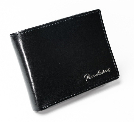 SKÓRZANY PORTFEL MĘSKI Czarny Poziomy SKÓRA RFID