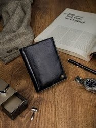 PORTFEL SKÓRZANY MĘSKI HQ RFID SKÓRA NATURALNA