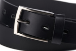 Pasek męski skórzany do garnituru lub jeansów. Czarny
