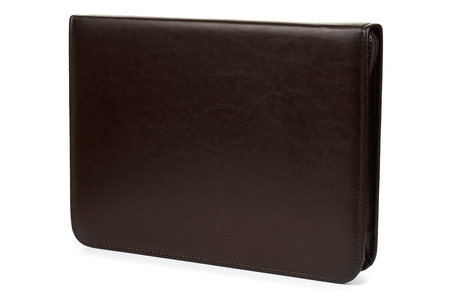 Elegancka teczka na dokumenty A4 - usztywniana, brązowa