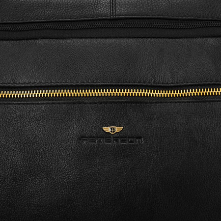 Torba Skórzana na laptopa męska czarna