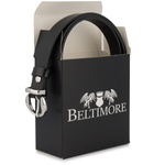 Wąski pasek damski skórzany CZARNY. Srebrna klamra. 115 cm.