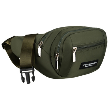 Zielona Nerka Sportowa saszetka na pas z 3 kieszeniami. wodoodporna.