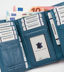 Elegancki portfel damski z modnym wzorem Cavaldi