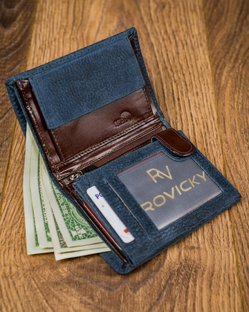 Piękny kolorowy portfel męski skórzany Forever Young®