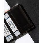Skórzane etui na karty RFID - Brązowe