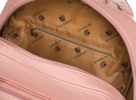 Różowy plecak damski miejski A4