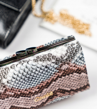 Elegancki portfel damski z modnym wzorem Cavaldi